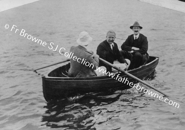 MR A H ALLEN  MR DAVIS  AND MR FLORENCE MC CARTHY IN ROW-BOAT